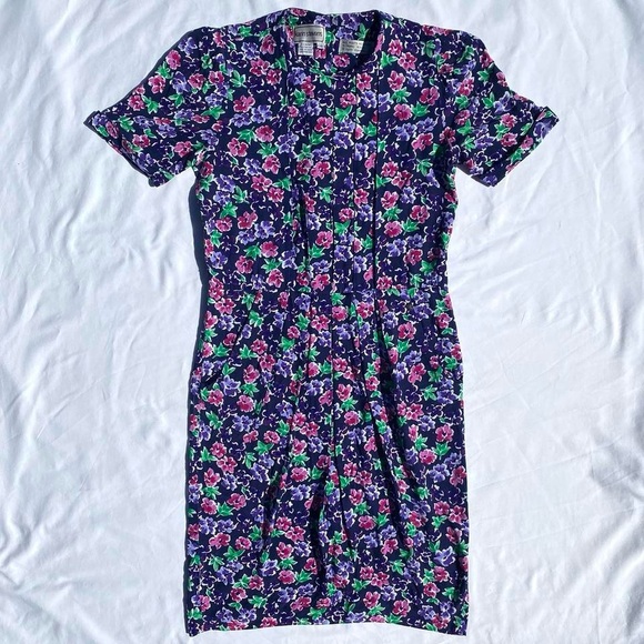 Vintage Karin Stevens Floral Dress - Picture 2 of 8